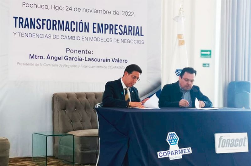 Fonacot firma convenio de difusión con la Coparmex para otorgar más créditos a trabajadores y trabajadoras de Hidalgo